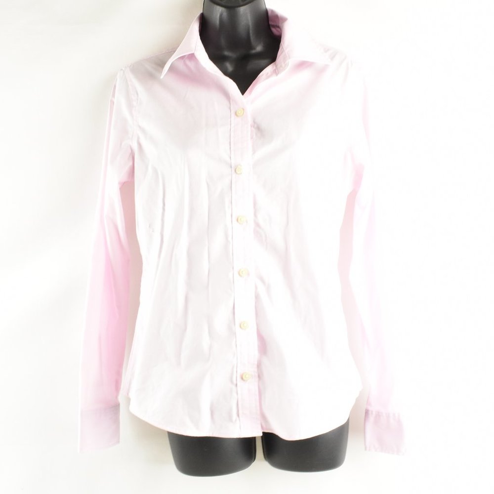 Banana Republic Long Sleeve Blue Button Down Blouse Size 6